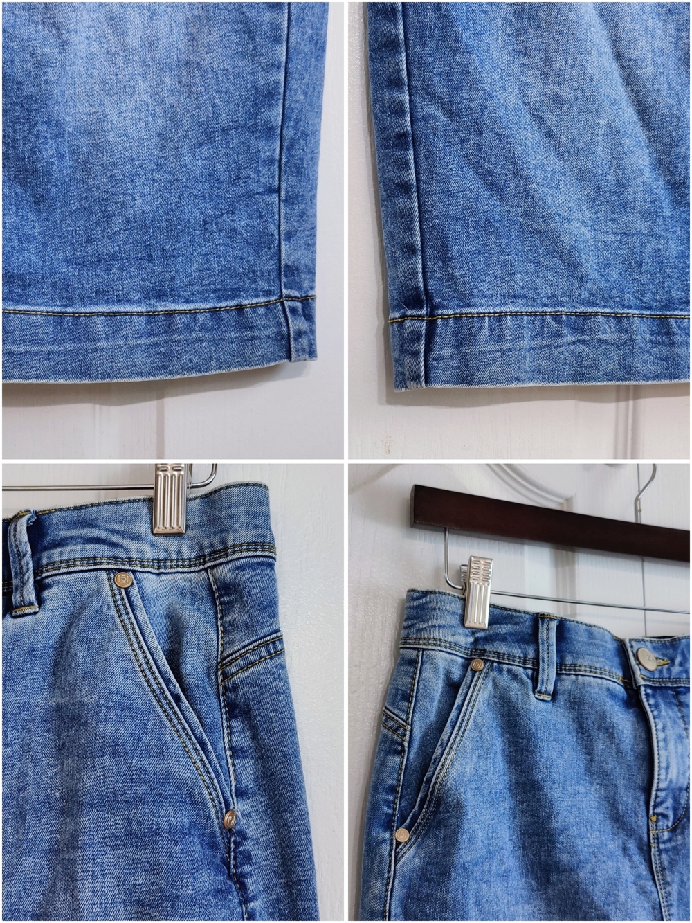 Goddess Fit Stretch Denim Pencil Skirt Medium Wash Small - Picture 3 of 13